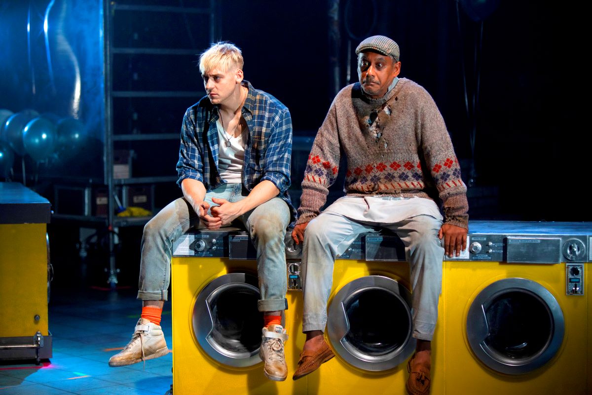 Actors on stage during My Beautiful Launderette 